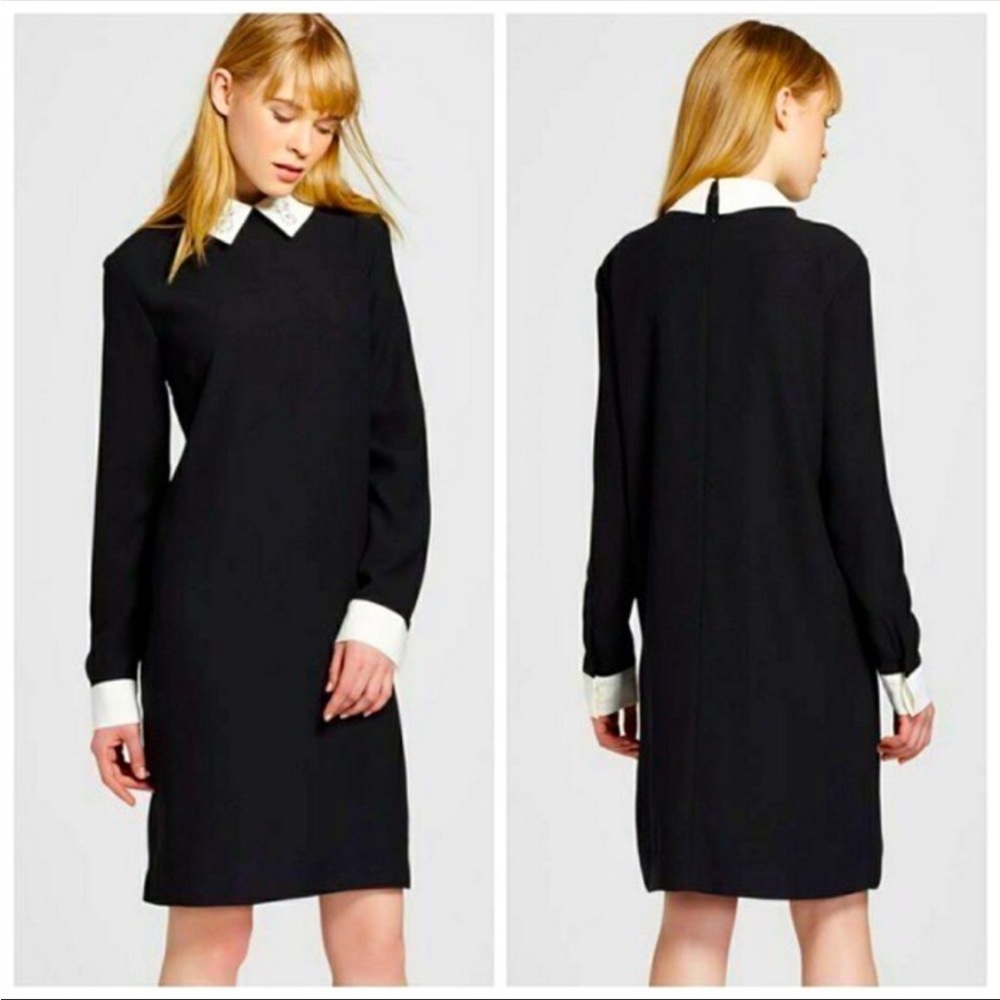 Victoria Beckham for Target Black and White Bunny Collar Dress
